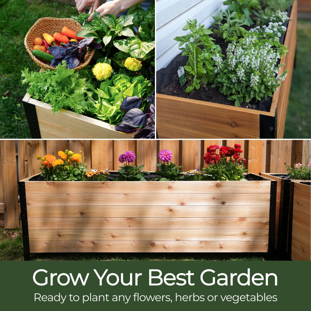 11.5" x 60" Raised Garden Bed - 30" TALL / Garden Grade