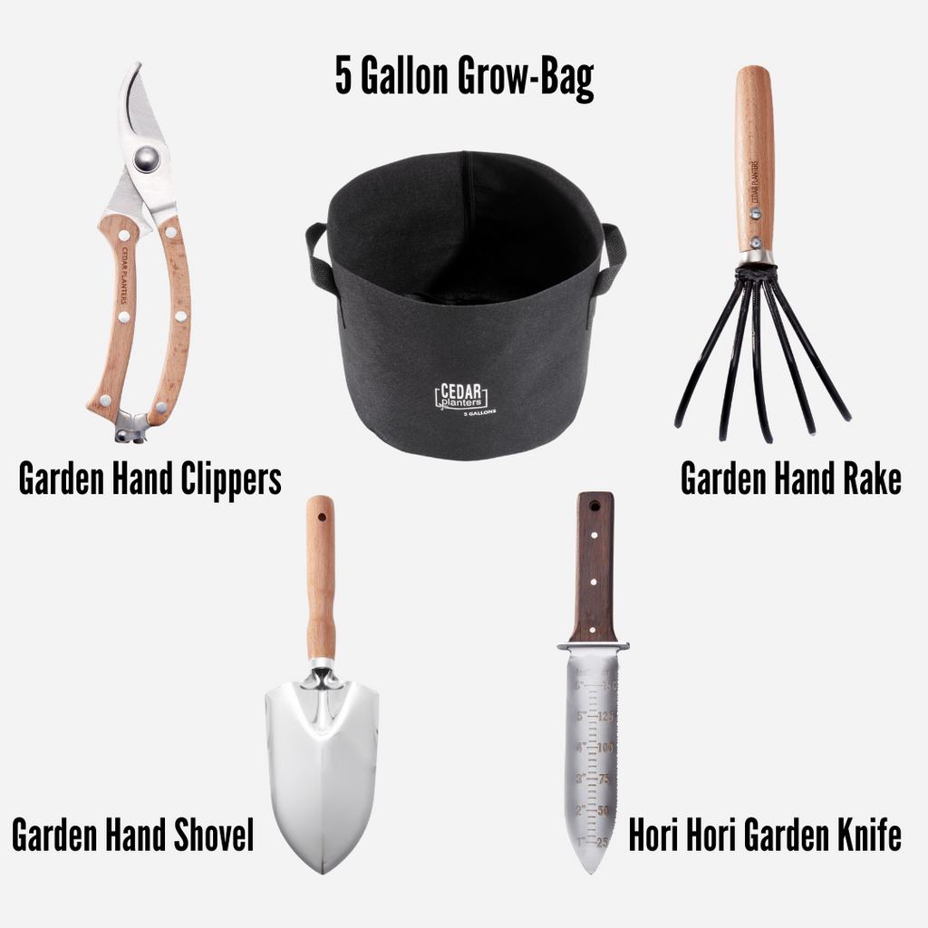 Garden Tools + Grow Bags Essentials