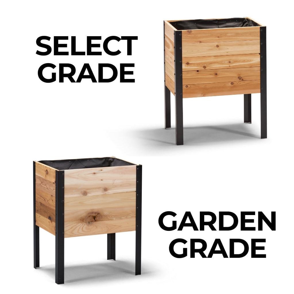 11.5″ x 24″ Raised Garden Bed - 30" TALL / Garden Grade